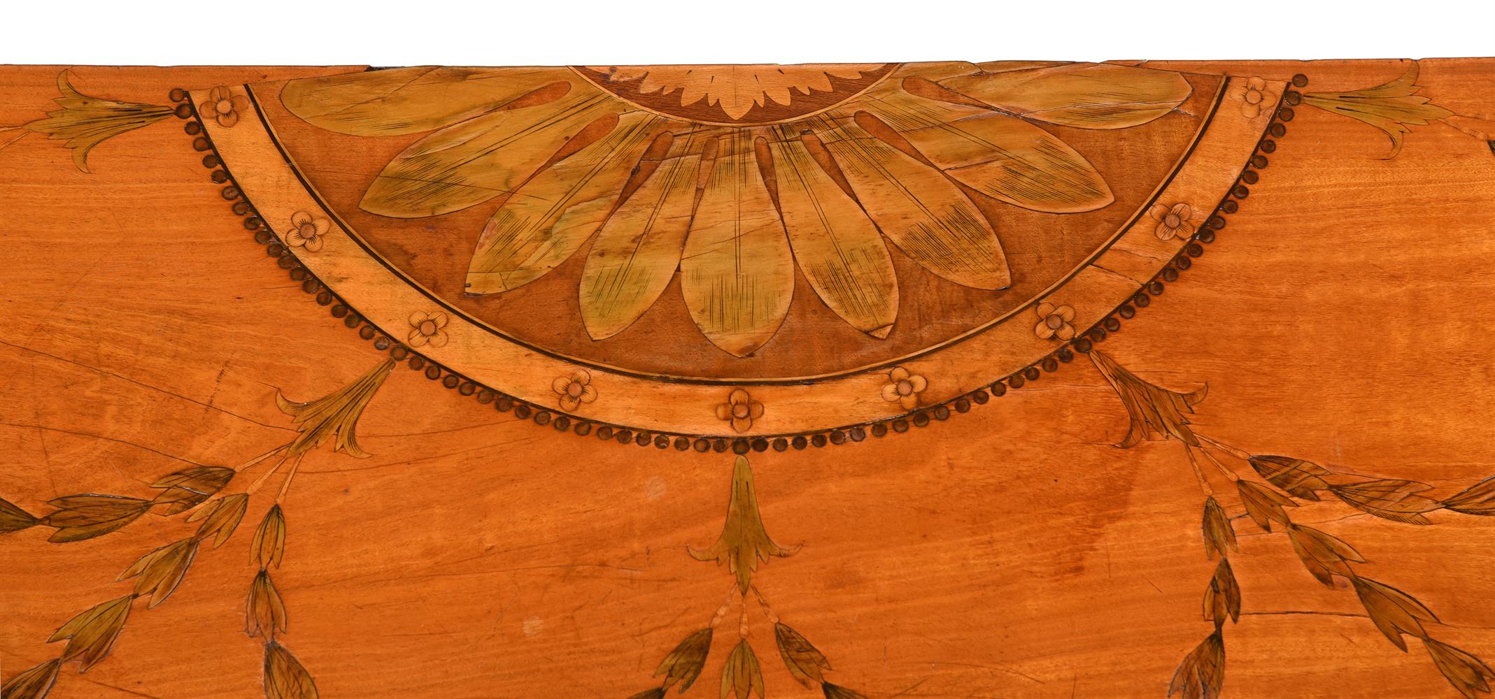 Y A SATINWOOD AND MARQUETRY SIDE CABINET, CIRCA 1790 AND LATER - Image 5 of 7