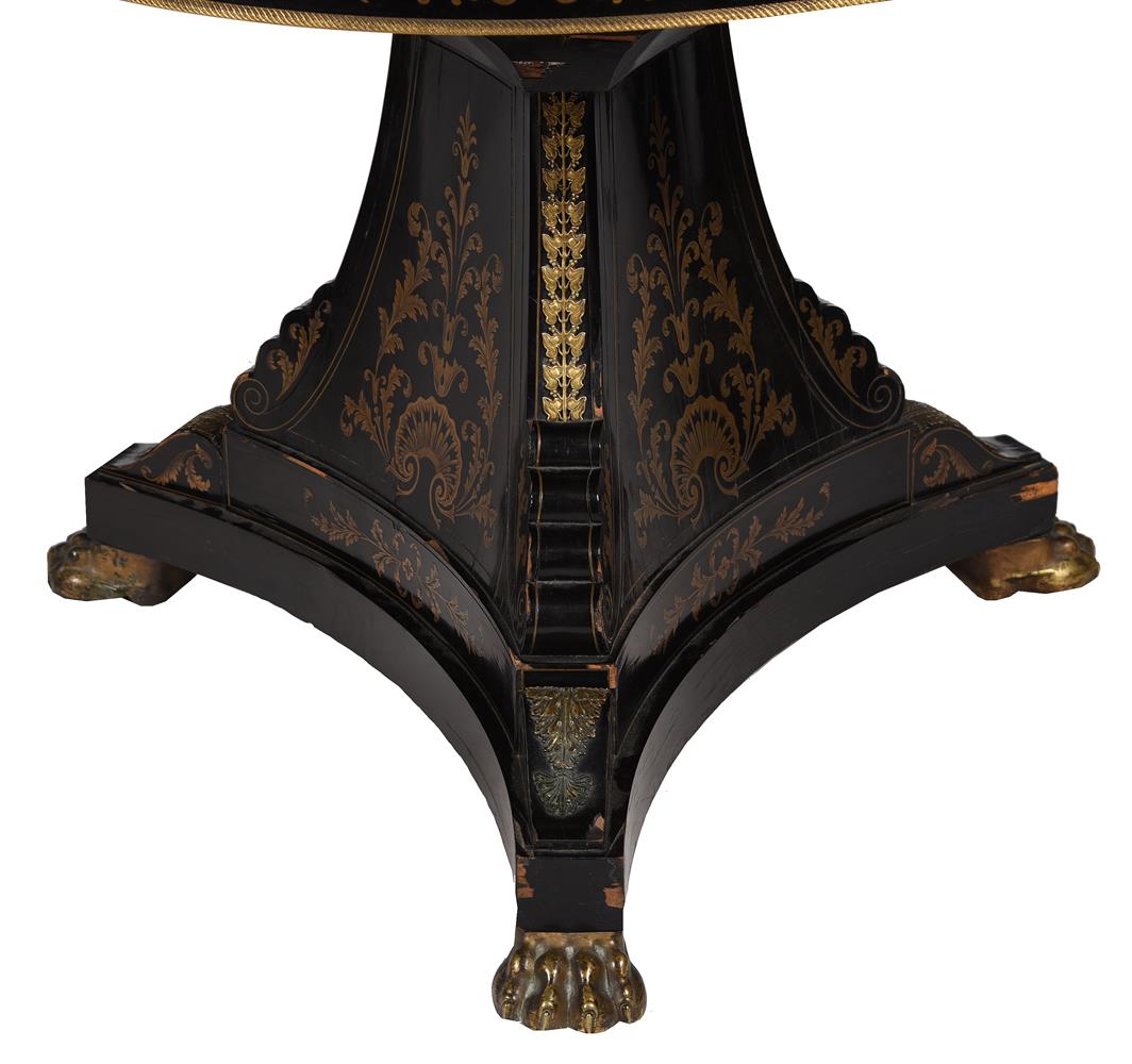 Y A LOUIS PHILIPPE EBONY AND BRASS MARQUETRY CENTRE TABLE, SECOND QUARTER 19TH CENTURY - Image 3 of 5