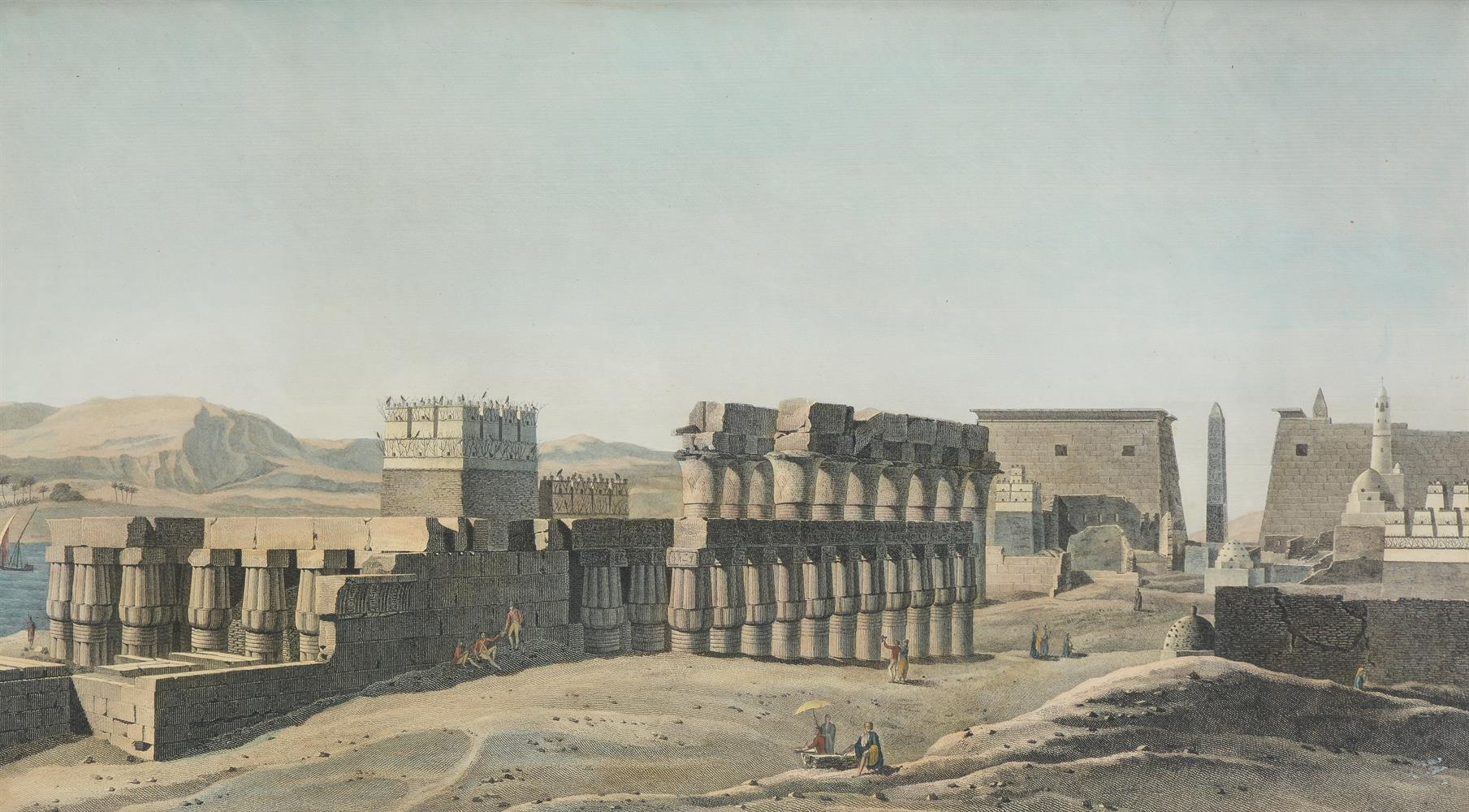 SIX HAND-COLOURED ENGRAVINGS OF EGYPT (LUXOR, KARNAK, DENDERA), EARLY 19TH CENTURY - Image 8 of 13