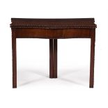 A GEORGE III MAHOGANY TEA TABLE, PROBABLY IRISH, LATE 18TH CENTURY