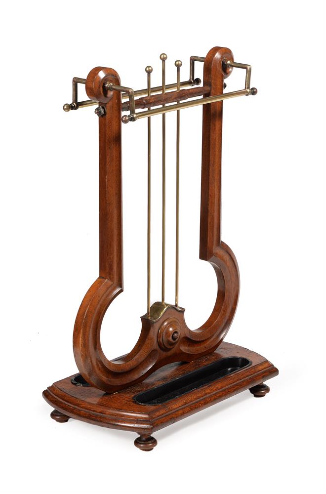 AN EARLY VICTORIAN OAK AND BRASS STICK STAND, CIRCA 1840 - Image 2 of 3