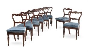 A SET OF EIGHT GEORGE IV MAHOGANY DINING CHAIRS, ATTRIBUTED TO GILLOWS, CIRCA 1825