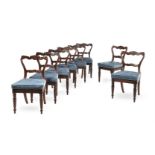 A SET OF EIGHT GEORGE IV MAHOGANY DINING CHAIRS, ATTRIBUTED TO GILLOWS, CIRCA 1825