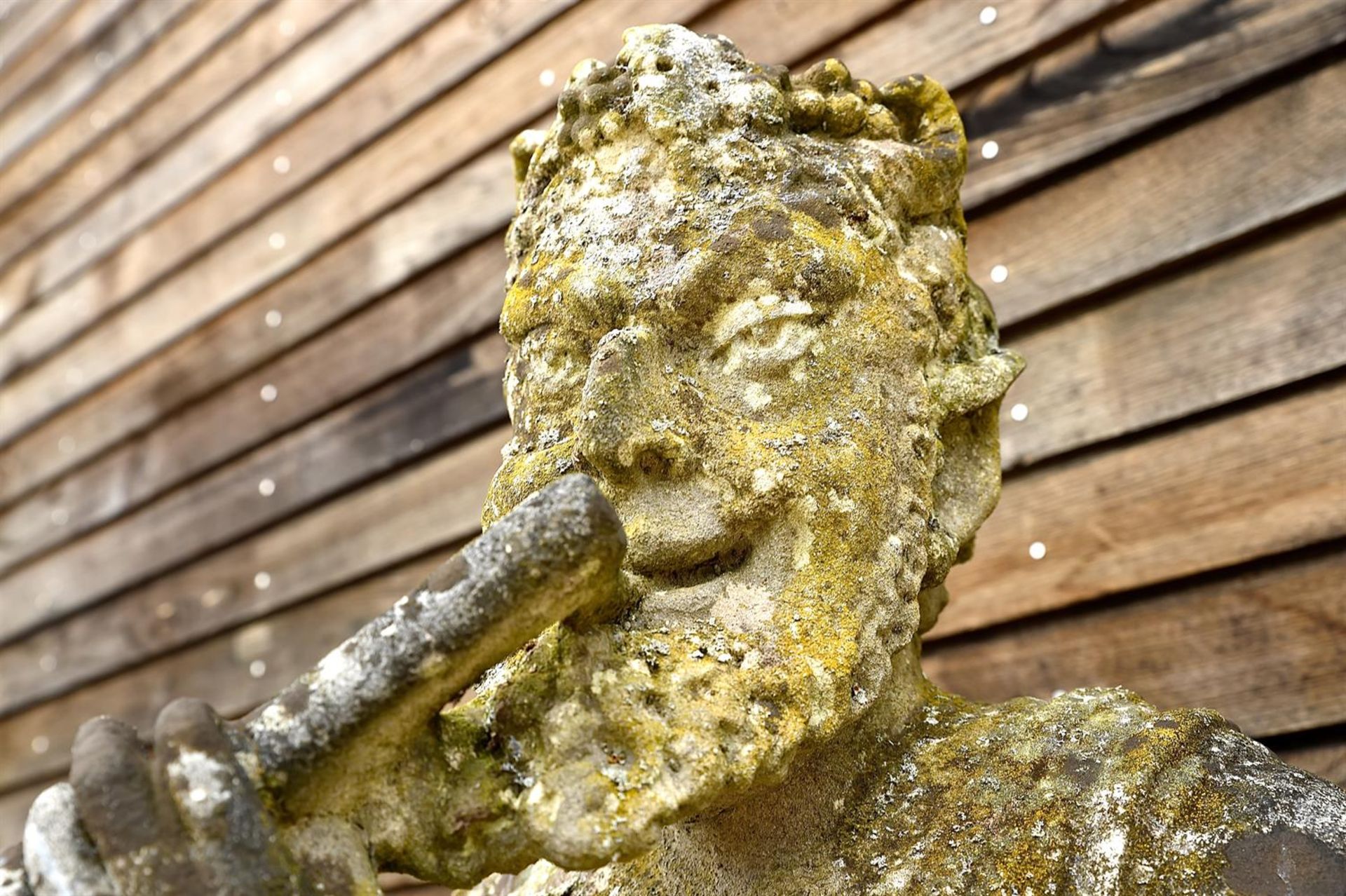 A CARVED PORTLAND STONE TERM STATUE OF PAN, LATE 19TH CENTURY - Image 6 of 6