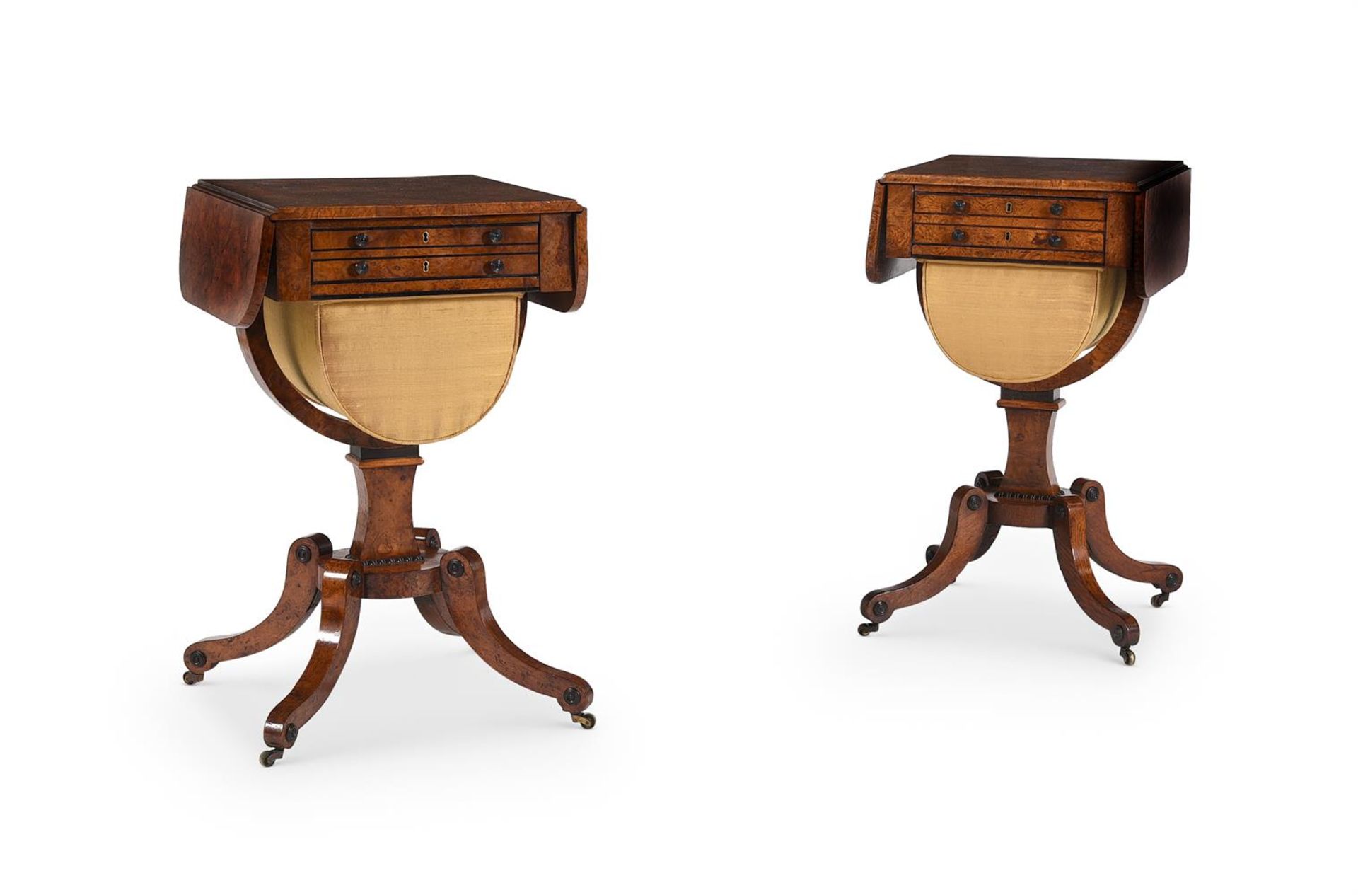 A GEORGE IV POLLARD OAK PEMBROKE WORK TABLE, CIRCA 1825 - Image 2 of 8