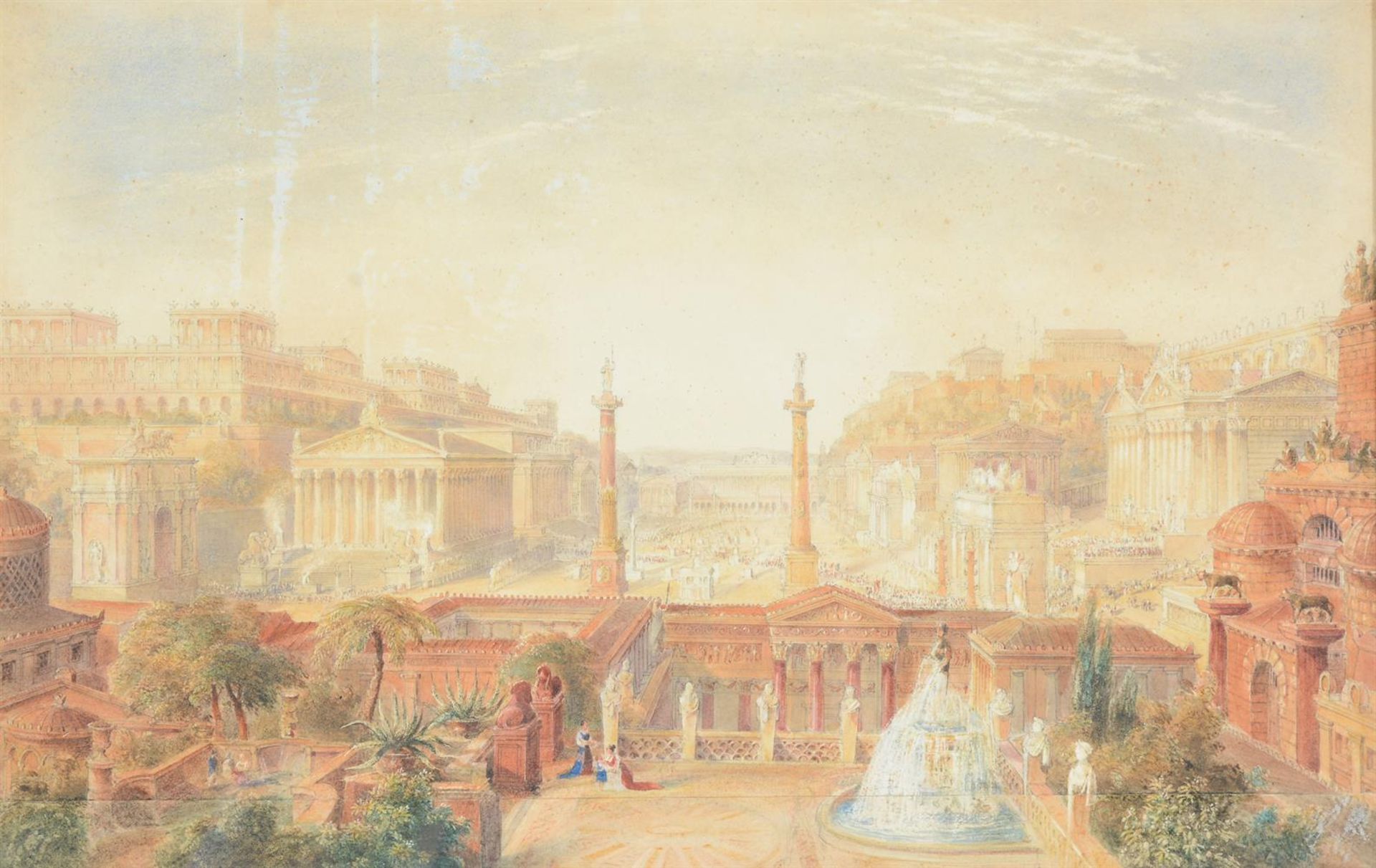 SIR W. BARRINGTON (19TH CENTURY), THE ACADEMIC GROVE ATHENS & A RESTORATION OF THE CITY OF ROME - Image 4 of 8