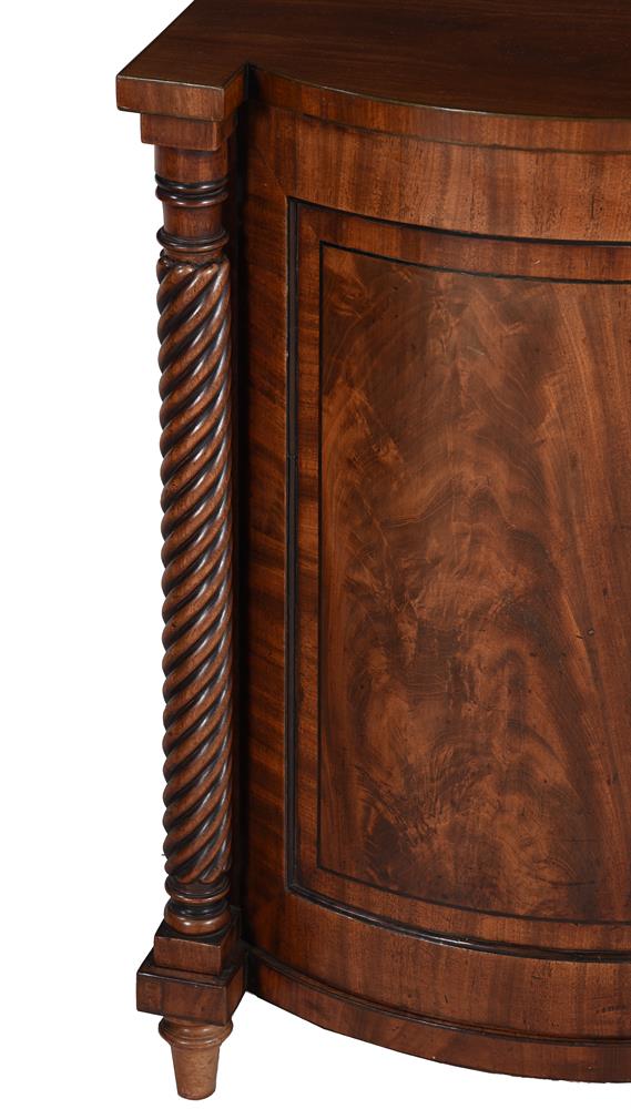 A PAIR OF WILLIAM IV MAHOGANY AND EBONISED SIDE CUPBOARDS, IN THE MANNER OF GILLOWS, CIRCA 1835 - Image 2 of 4