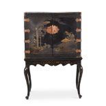 A JAPANESE BLACK LACQUER AND GILT DECORATED CABINET, 18TH OR EARLY 19TH CENTURY