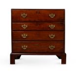 A GEORGE II MAHOGANY SECRETAIRE CHEST, MID-18TH CENTURY