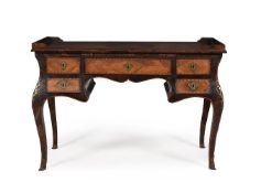 Y A MALTESE ROSEWOOD AND PARQUETRY DESK, 19TH CENTURY