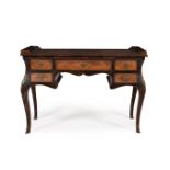 Y A MALTESE ROSEWOOD AND PARQUETRY DESK, 19TH CENTURY