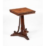 Y AN ANGLO-INDIAN CARVED ROSEWOOD PEDESTAL OCCASIONAL TABLE, CIRCA 1825