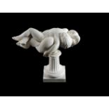 AFTER JOSEPH NOLLEKENS (1737-1825), A MARBLE GROUP 'CHILD BEING CARRIED BY A DOLPHIN'