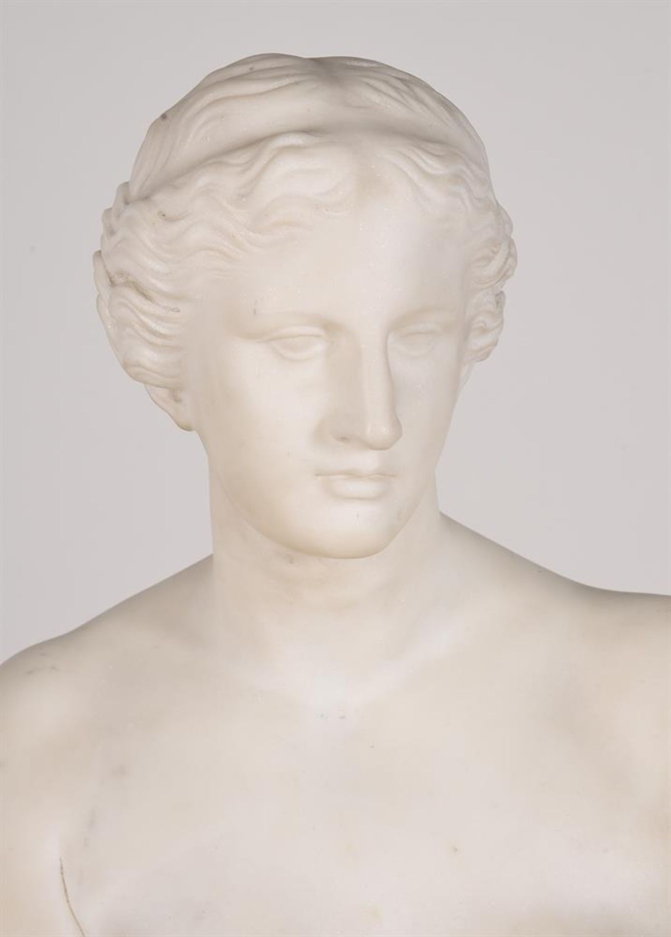 GUGLIELMO PUGI (ITALIAN, 1850-1915), CARVED CARRARA BUST 'VENUS', LATE 19TH CENTURY - Image 3 of 4