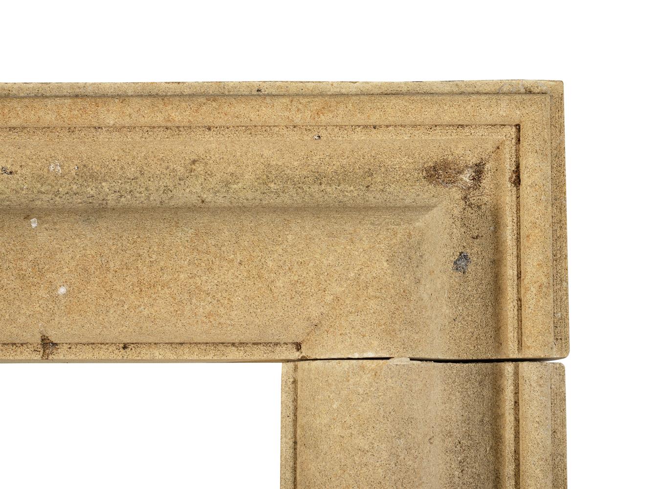 A LIMESTONE BOLECTION FIREPLACE SURROUND, 20TH CENTURY - Image 3 of 3