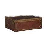 A GEORGE III MAHOGANY AND GILT METAL MOUNTED DOCUMENT BOX, CIRCA 1800