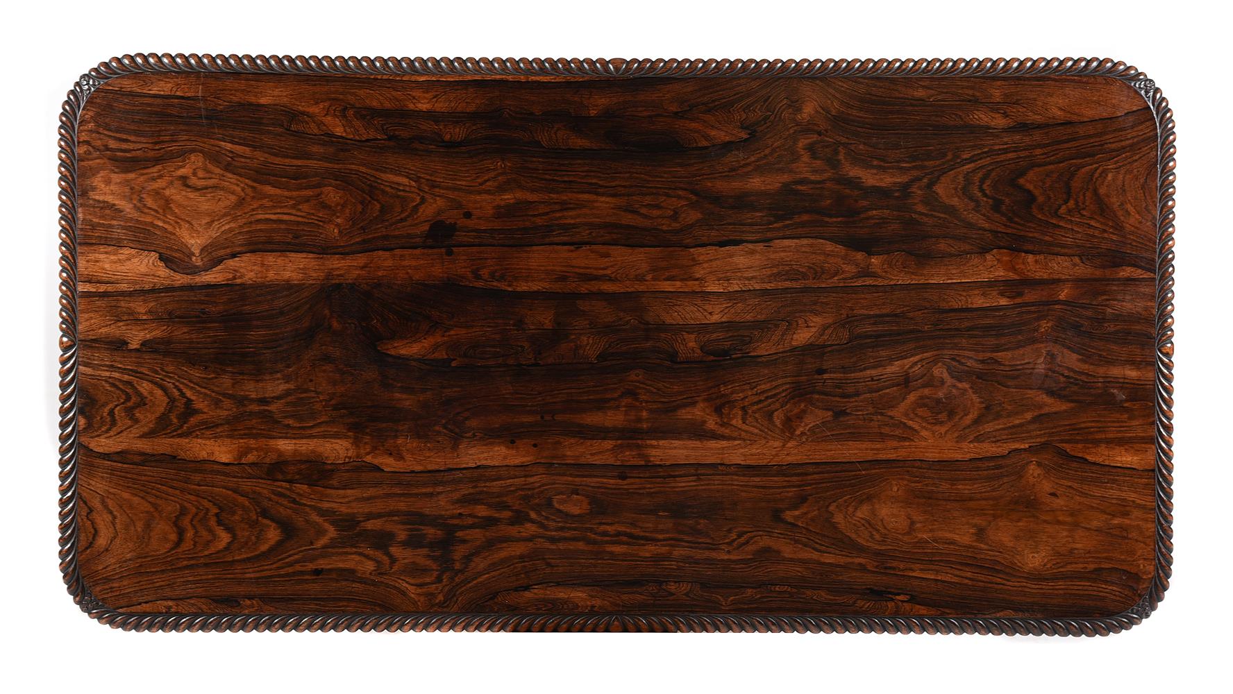 Y A WILLIAM IV ROSEWOOD LIBRARY TABLE, ATTRIBUTED TO GILLOWS, CIRCA 1835 - Image 9 of 9