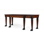 A REGENCY MAHOGANY AND EBONISED HALL OR SERVING TABLE, CIRCA 1820