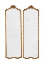 A PAIR OF CARVED GILTWOOD PIER MIRRORS, IN LOUIS XV STYLE, 20TH CENTURY