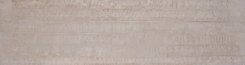 A SET OF THREE FRAMED PLASTER RELIEFS OF SECTIONS OF THE PARTHENON FRIEZE, 20TH CENTURY