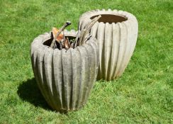 MODERN PLANTERS TO INCLUDE; A PAIR HADDONSTONE ZAHRA VASES, LATE 20TH CENTURY