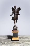 A BRONZE FIGURE OF WINGED VICTORY, FRANCO-ITALIAN, 17TH CENTURY