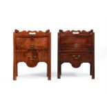 A MATCHED PAIR OF GEORGE III MAHOGANY NIGHT COMMODES, CIRCA 1780