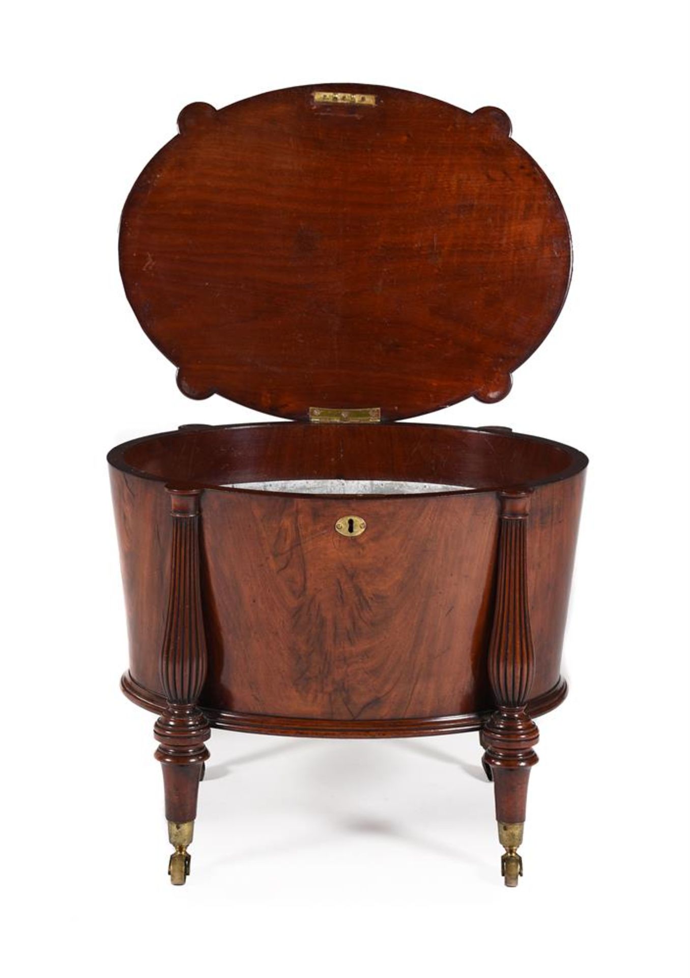 A REGENCY MAHOGANY OVAL WINE COOLER, ATTRIBUTED TO GILLOWS, CIRCA 1810 - Image 3 of 6