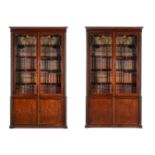 A PAIR OF REGENCY MAHOGANY BOOKCASES, IN THE MANNER OF GILLOWS, CIRCA 1820