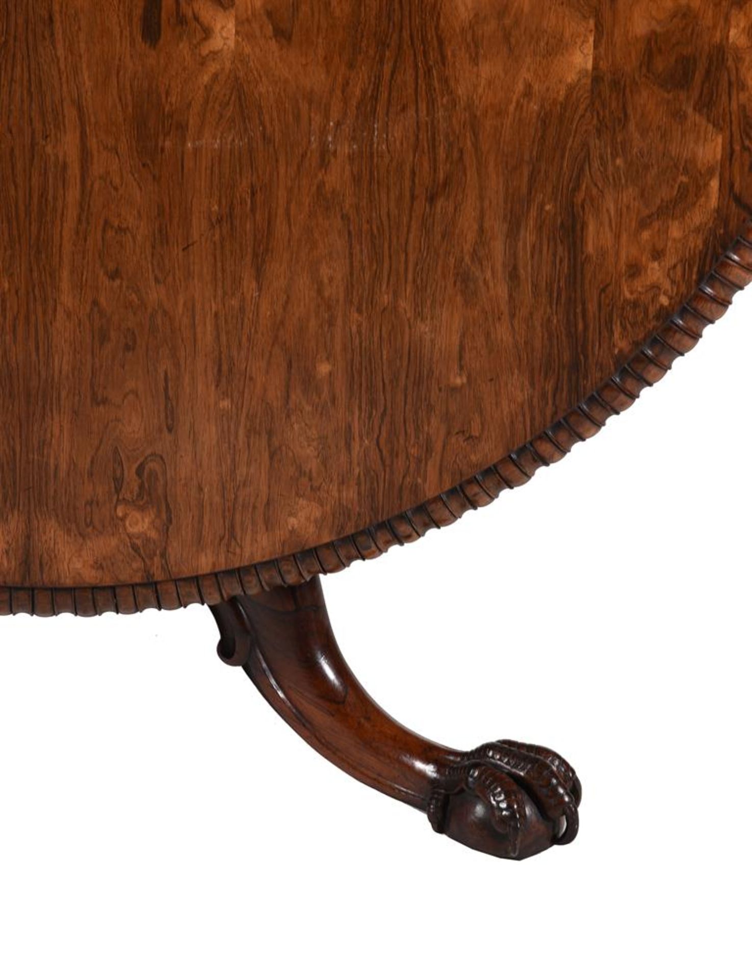 Y A GEORGE IV ROSEWOOD CIRCULAR CENTRE TABLE, BY GILLOWS, CIRCA 1830 - Image 3 of 9