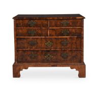 AN OLIVEWOOD OYSTER VENEERED CHEST OF DRAWERS, CIRCA 1690 AND LATER