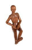 A CARVED ARTIST'S LAY FIGURE OR MANNEQUIN, ENGLISH, 19TH CENTURY