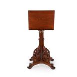 A GEORGE IV CARVED MAHOGANY LECTERN, CIRCA 1825