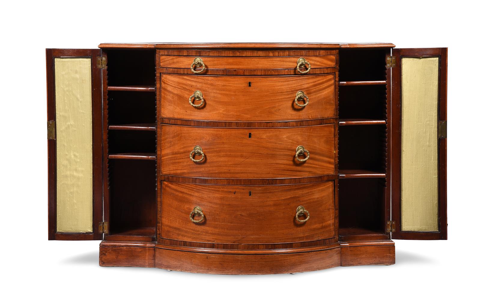 Y A SATINWOOD AND MARQUETRY SIDE CABINET, CIRCA 1790 AND LATER - Image 6 of 7