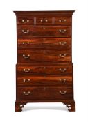 Y A UNUSUAL GEORGE III GONCALO ALVES CHEST ON CHEST, CIRCA 1770