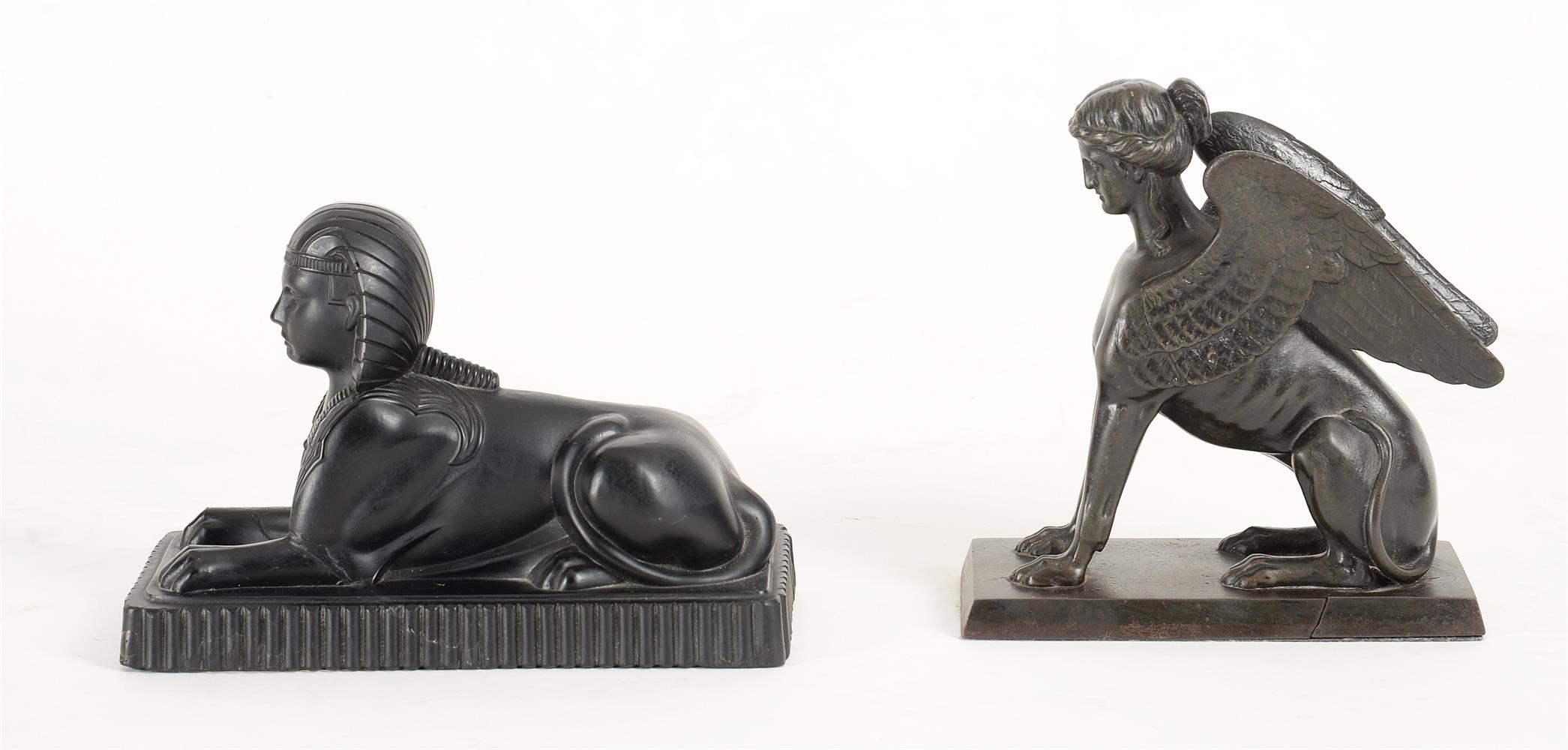 A BRONZE FIGURE OF A GREEK SPHINX, FRENCH, LATE 19TH CENTURY - Bild 2 aus 4