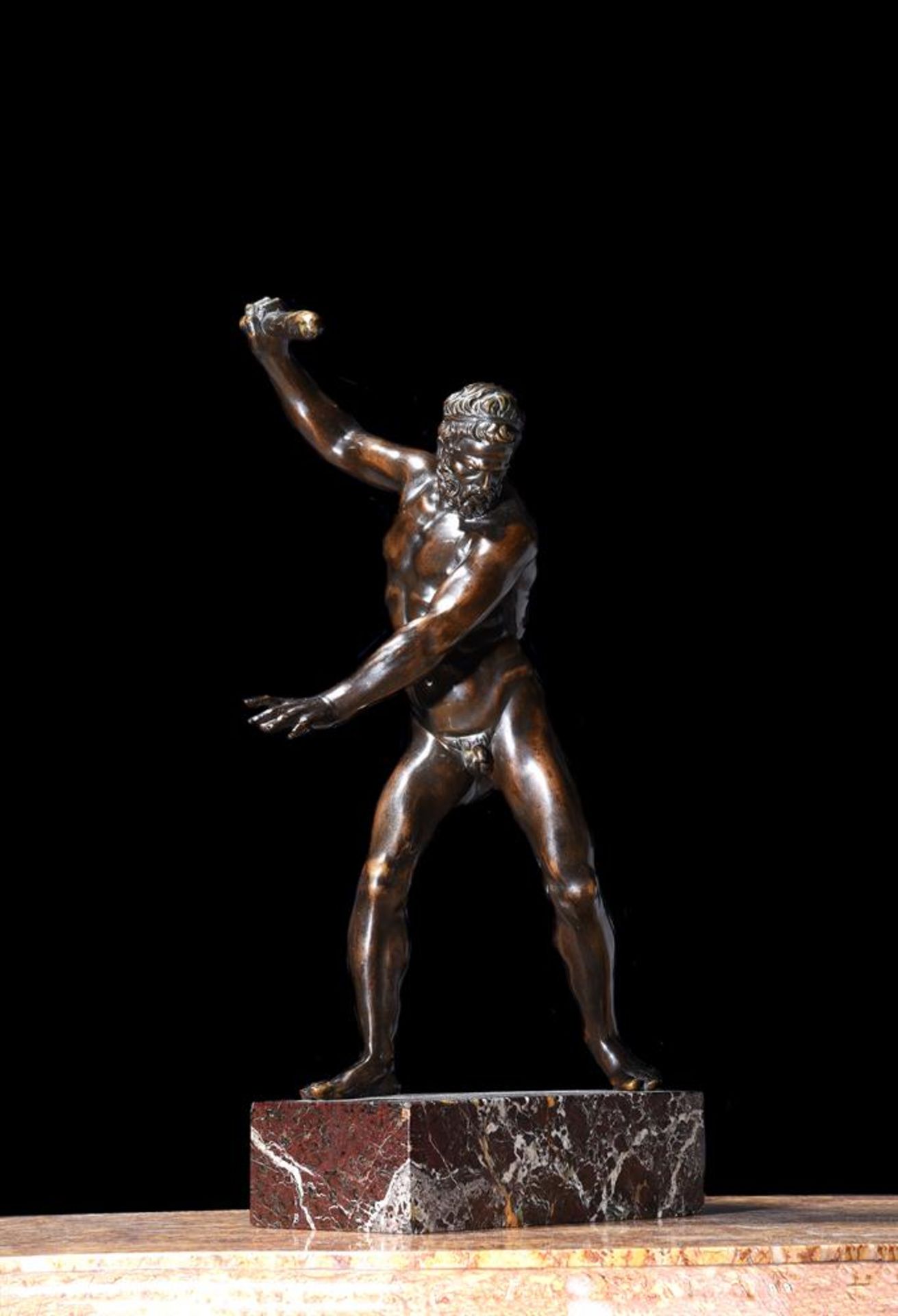 AFTER GIAMBOLOGNA (1529-1608), A BRONZE FIGURE OF HERCULES, ITALIAN, 17TH/18TH CENTURY