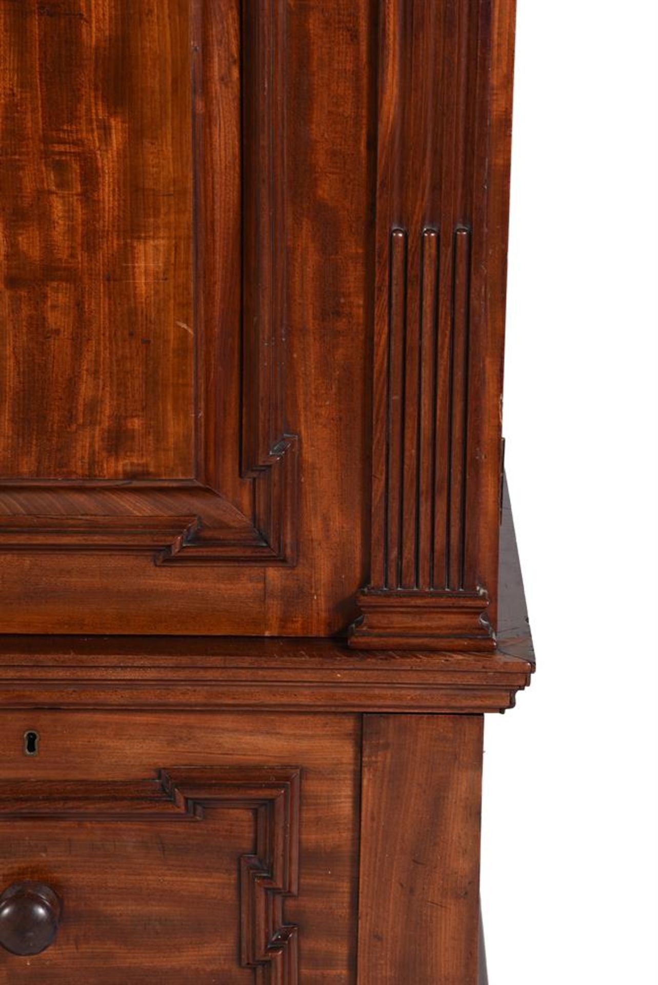 Y A MAHOGANY PANELLED CUPBOARD OR CLOTHES PRESS, SCOTTISH, SECOND QUARTER 19TH CENTURY - Image 4 of 8