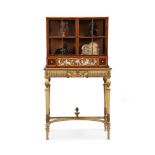 Y A ROSEWOOD AND IVORY MARQUETRY DECORATED SIDE CABINET, ATTRIBUTED TO COLLINSON & LOCK