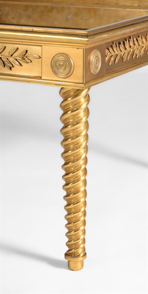 A GILT BRASS RECTANGULAR LOW TABLE BASE, 20TH CENTURY - Image 3 of 4