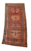 A CAUCASIAN RUG, PROBABLY ARMENIAN, approximately 290 x 136cm