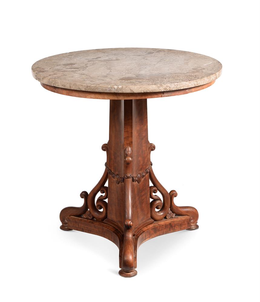 A LOUIS PHILLIPE MAHOGANY PEDESTAL OCCASIONAL TABLE, CIRCA 1840