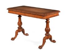 A WILLIAM IV SATINWOOD LIBRARY TABLE, ATTRIBUTED TO GILLOWS, CIRCA 1835