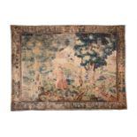 A LARGE VERDURE TAPESTRY PANEL FLEMISH OR FRENCH, 17TH CENTURY