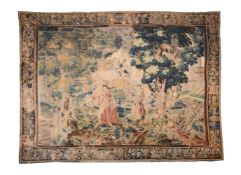 A LARGE VERDURE TAPESTRY PANEL FLEMISH OR FRENCH, 17TH CENTURY