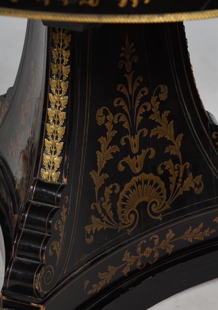 Y A LOUIS PHILIPPE EBONY AND BRASS MARQUETRY CENTRE TABLE, SECOND QUARTER 19TH CENTURY - Image 5 of 5