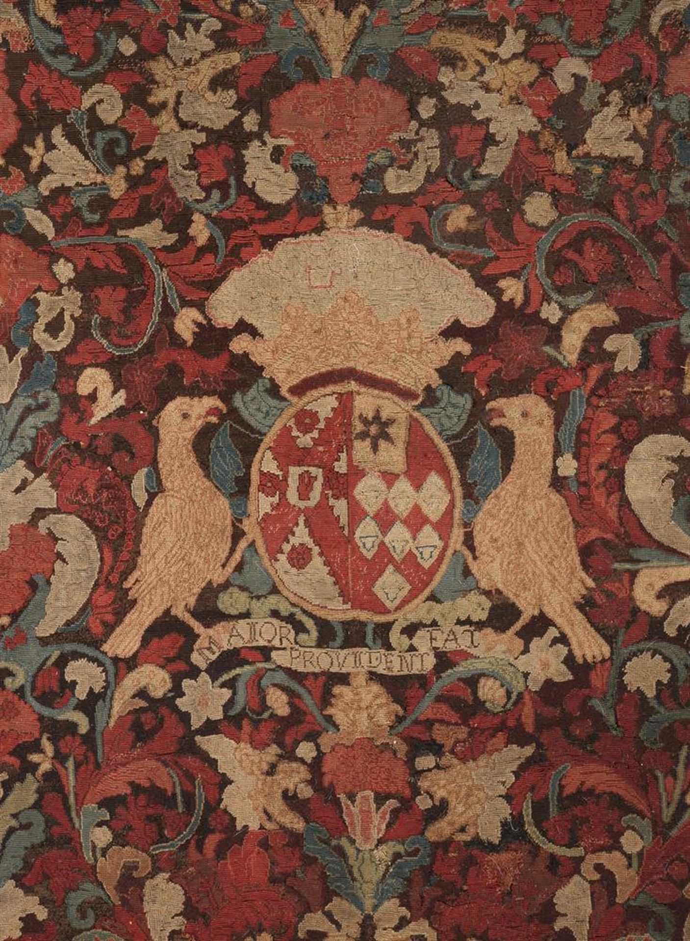 A RARE ENGLISH NEEDLEWORK ARMORIAL TAPESTRY, CIRCA 1697-1709 - Image 2 of 3