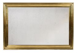 A BRASS FRAMED WALL MIRRORPOSSIBLY FRENCH, LATE 19TH/EARLY 20TH CENTURY