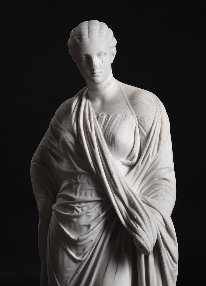 AFTER THE ANTIQUE, A MARBLE STATUE OF THE MATTEI CERES, ITALIAN OR FRENCH, 19TH CENTURY - Image 3 of 3