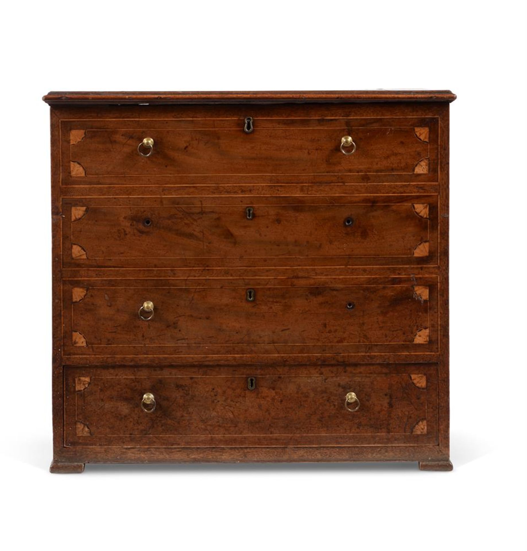 A GEORGE III MAHOGANY AND INLAID CELLARET, CIRCA 1790